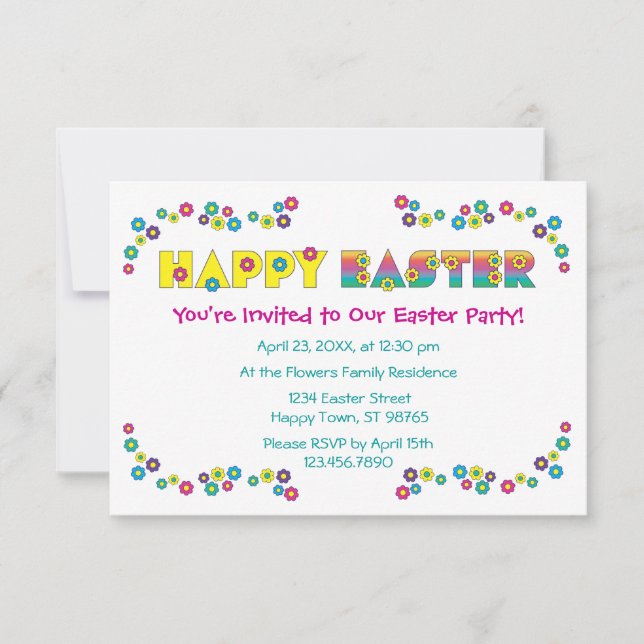 Happy Easter Invitation (Front)