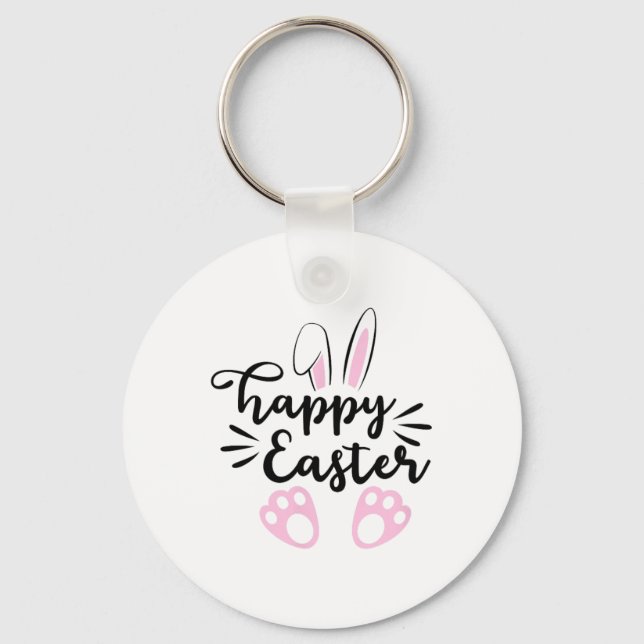 Happy Easter  Key Ring (Front)