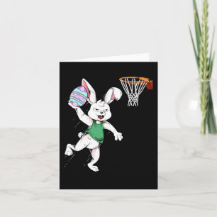 Happy Easter Kids Boys Bunny Dunk Basketball East Card