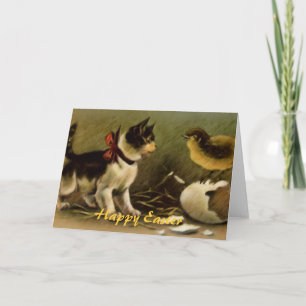 Happy Easter Kitten Greeting Card