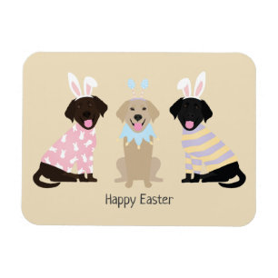 Happy Easter Labrador Retriever Dogs Magnet