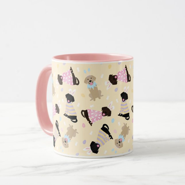 Happy Easter Labrador Retriever Dogs Mug (Front Left)