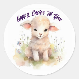 Happy Easter Lamb Sticker