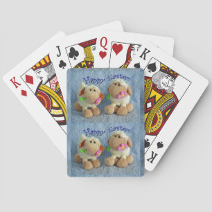 Happy Easter Lambs Playing Cards
