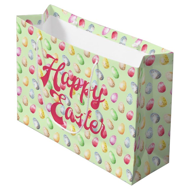 Happy Easter Large Gift Bag (Front Angled)