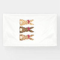 Happy Easter Leopard Bunny Coquette Bow Girl Women