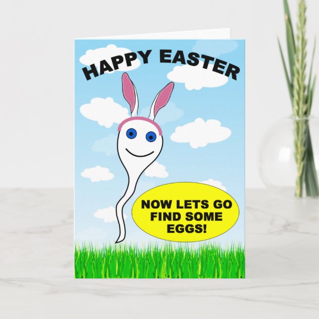 Happy Easter, Lets Go Find Some Eggs Holiday Card (Front)