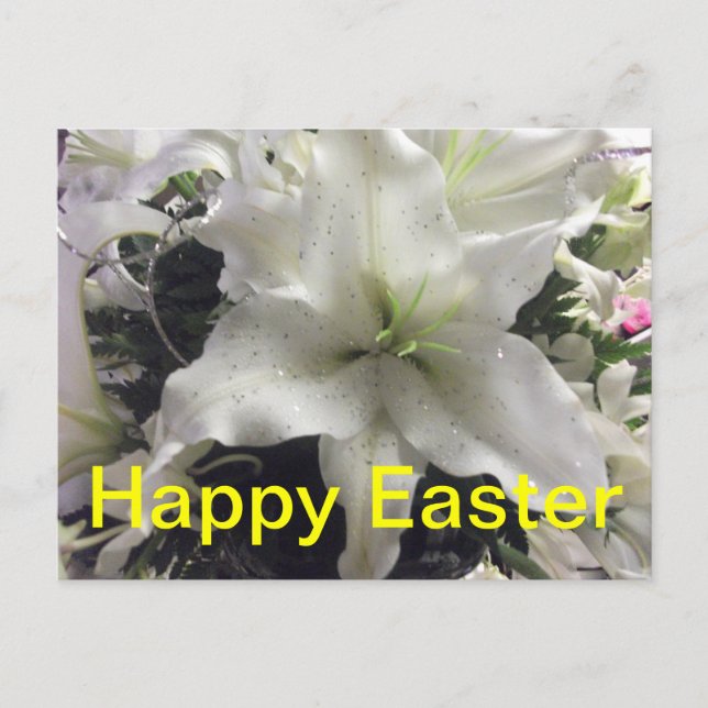 Happy Easter Lily Postcard (Front)