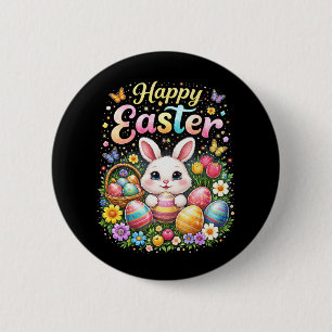 Happy Easter Little Bunny 6 Cm Round Badge