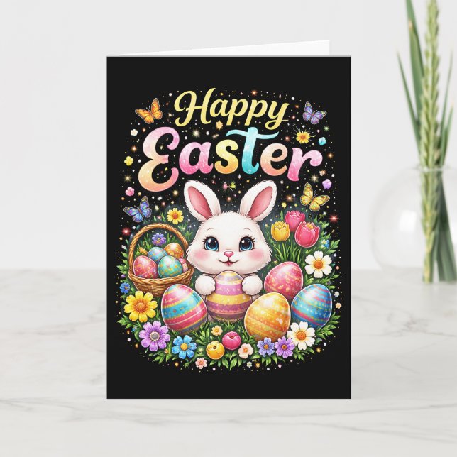 Happy Easter Little Bunny Holiday Card (Front)