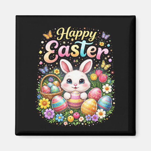 Happy Easter Little Bunny Magnet (Front)