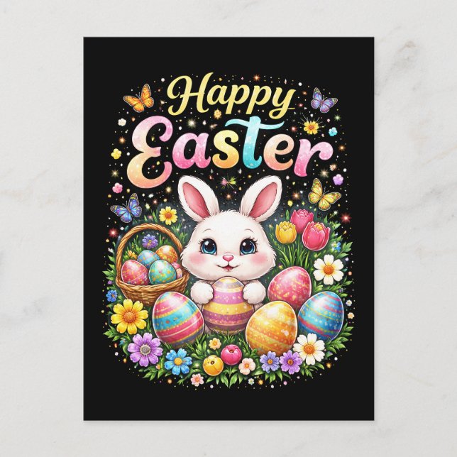 Happy Easter Little Bunny Postcard (Front)