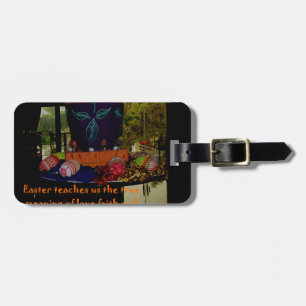 Happy Easter Love Faith and Hope Wishes Luggage Tag