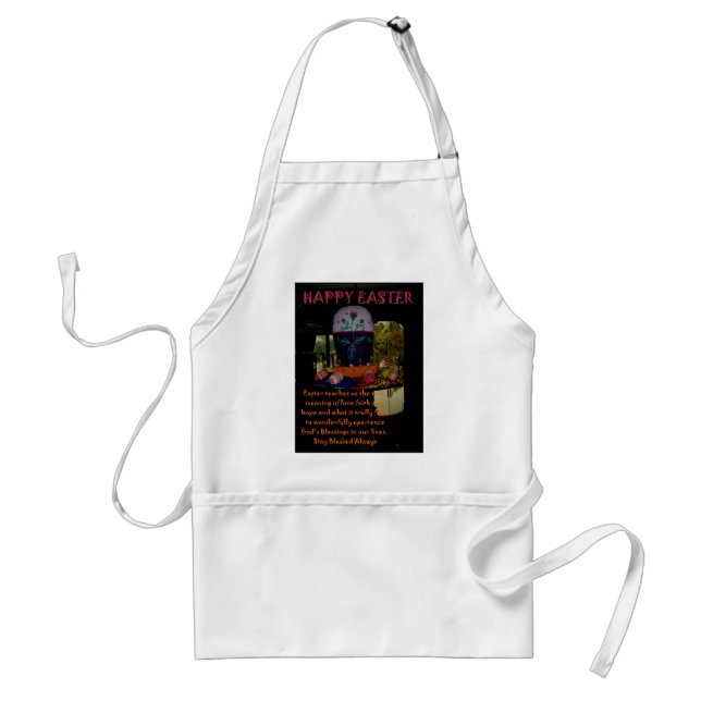 Happy Easter Love Faith and Hope Wishes Standard Apron (Front)