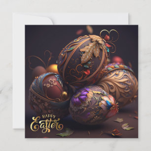 Happy Easter. Magic Easter Eggs Invitation