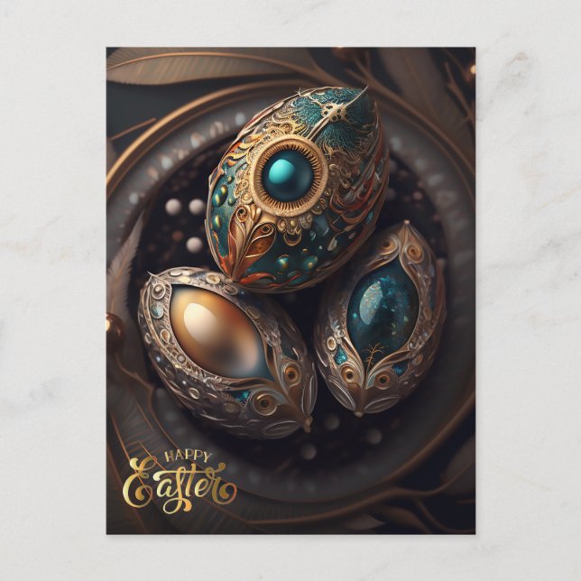 Happy Easter. Magic Easter Eggs Postcard (Front)