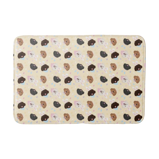 Happy Easter Maltipoo Dogs Bath Mat (Front)