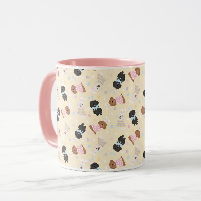 Happy Easter Maltipoo Dogs Mug (Front Left)