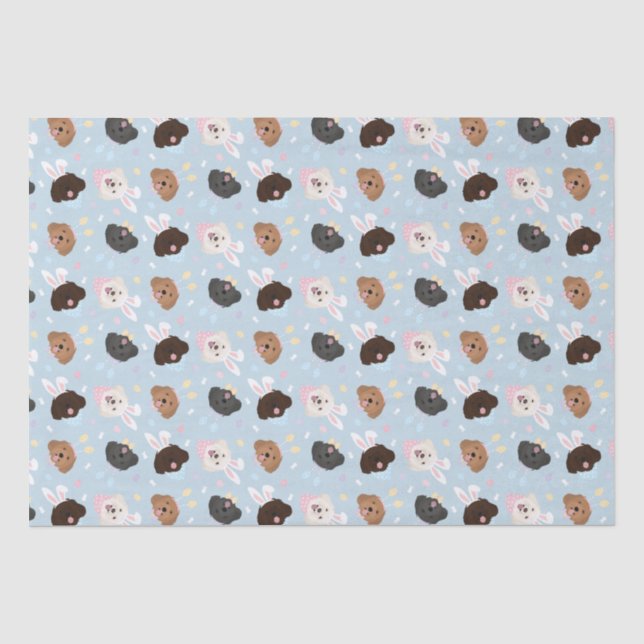 Happy Easter Maltipoo Dogs Tissue Paper (Front)