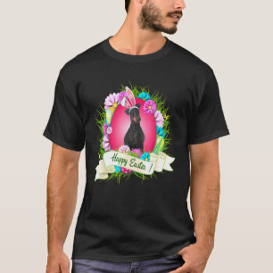 Happy Easter Manchester Terrier Wearing Bunny Ear T-Shirt