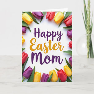 Happy Easter Mom Flower Card