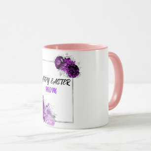 "HAPPY EASTER MOM" TWO TONED MUG