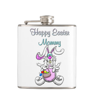 Happy Easter Mommy Vinyl Wrapped Flask