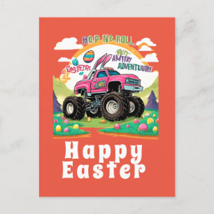 Happy Easter Monster Truck Adventure Postcard
