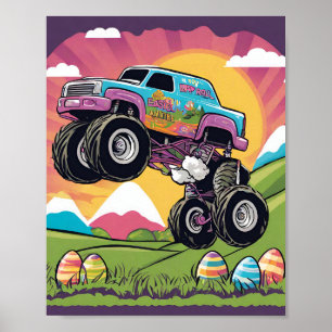 Happy Easter Monster Truck Adventure Poster