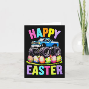 Happy Easter Monster Truck Colourful Egg Hunt  Card