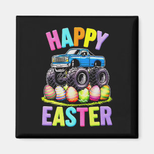 Happy Easter Monster Truck Colourful Egg Hunt Magnet