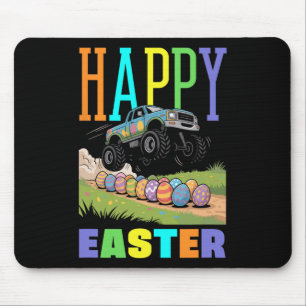 Happy Easter Monster Truck Cool Digger Boys Kids T Mouse Pad
