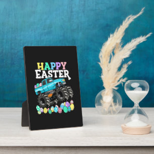 Happy Easter Monster Truck Easter Eggs Plaque