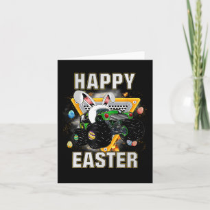 Happy Easter Monster Truck Easter Eggs Toddler Kid Card