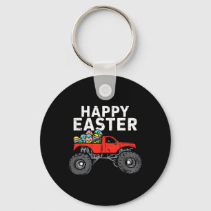 Happy Easter Monster Truck Easter Eggs Toddler Kid Key Ring