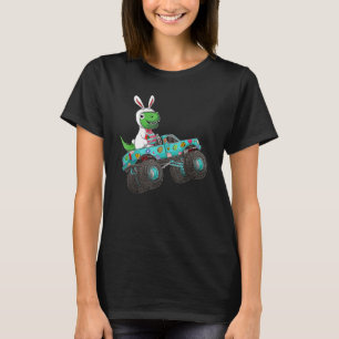 Happy Easter Monster Truck Trex Dinosaur Bunny Cos T-Shirt
