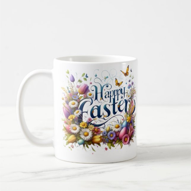  Happy Easter Mug, Easter Gifts, Easter Coffee Mug (Left)