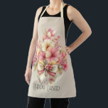 Happy Easter Multiple Flowers and Bow Apron<br><div class="desc">Cute Easter aprons for ladies in colors of pink and yellow designs.
Differents Easter quotes will be on the fronts of these special aprons.</div>