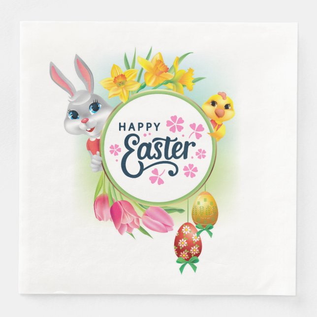 Happy Easter  Napkin (Front)
