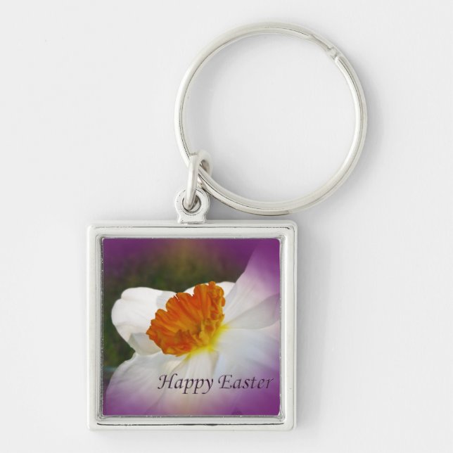 Happy Easter Narcissus - Springtime Beauty Key Ring (Front)