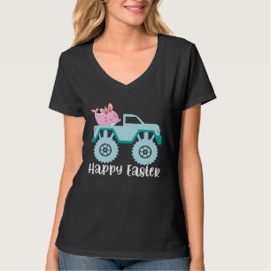 Happy Easter Narwhal Riding Monster Truck Toddler T-Shirt