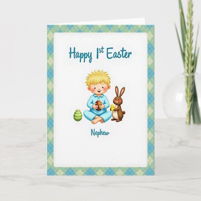 Happy Easter Nephew First Card (Front)