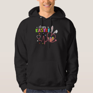 Happy Easter Nurse Bunny Rabbit Eggs Stethoscope G Hoodie
