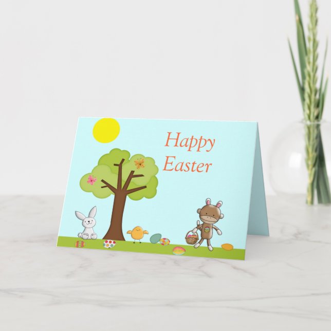 Happy Easter Outdoor Celebration Holiday Card (Front)