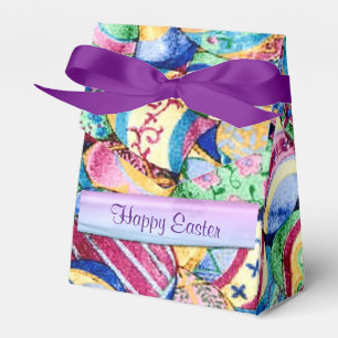 Happy Easter Painted Easter Eggs Tent Favour Box