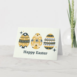 Happy Easter Painted Eggs   Card