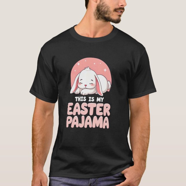 Happy Easter Pajama Bunny T-Shirt (Front)