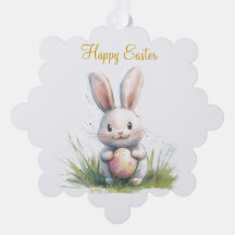Happy Easter paper ornament card