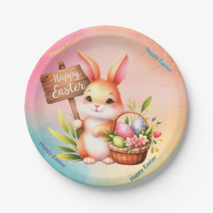 Happy Easter Paper Plate