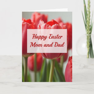 Happy Easter Parents Tulip Card
